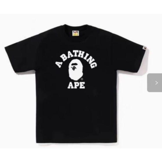 Black BAPE College Logo T-Shirt